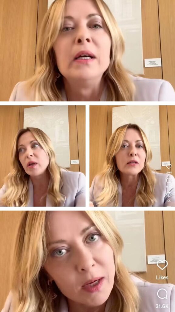 wp-georgia-meloni-on-instagram Georgia Meloni instagram post screenshot collage