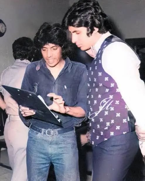 Don working still picture with Director Chandra Barot and lead actor Amitabh Bachchan