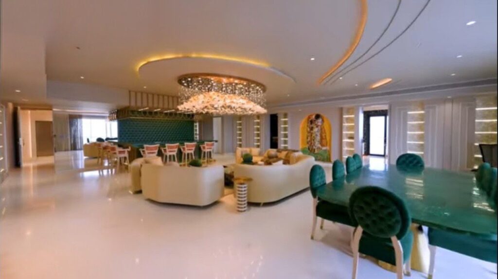 wp-open-plan-layout-of-a-living-room Open Plan Layout Interior of a living room with Dining area , Sitting area and Bar are placed in one huge elegant Living room without any separating walls