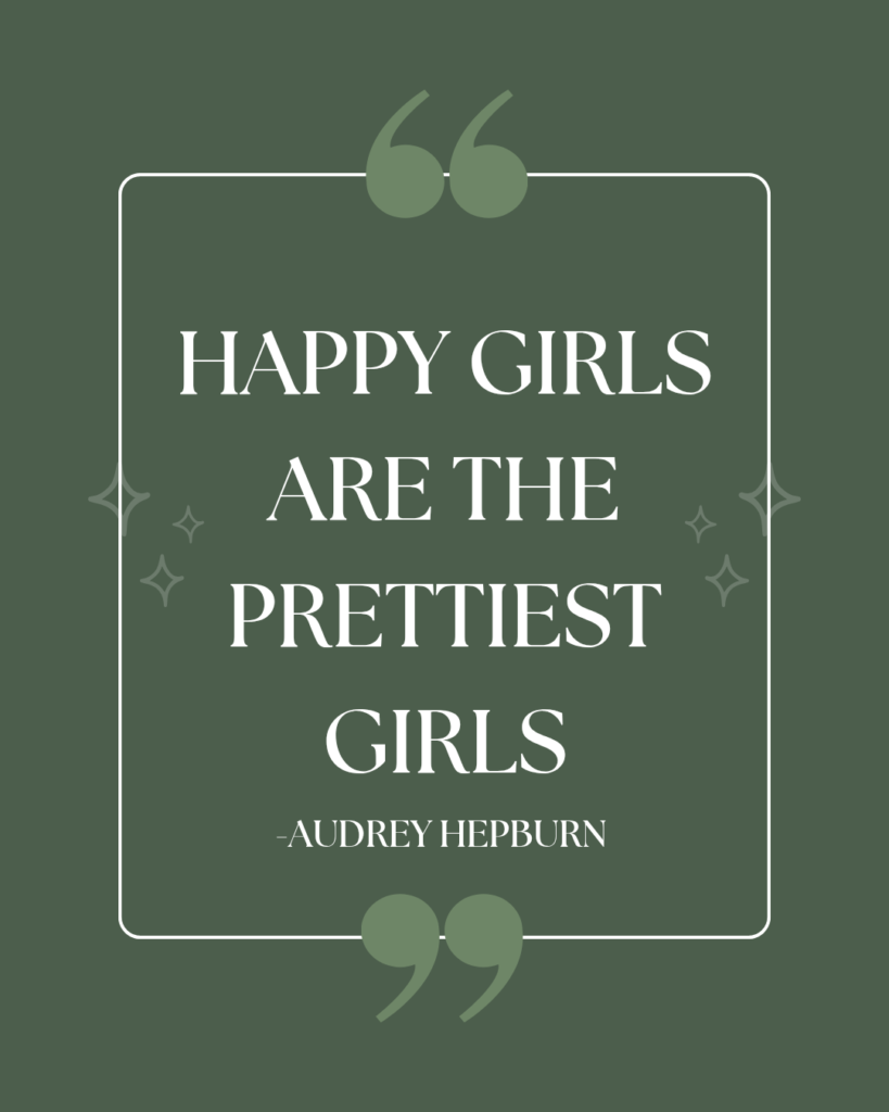 Audrey Hepburn Quote Card design