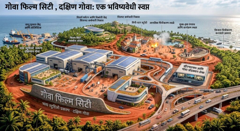 Goa Film City चे AI Generated असे भविष्यवेधी चित्र