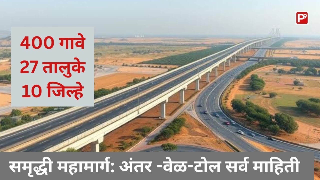 समृद्धी महामार्ग किती जिल्ह्यातून जातो? अंतर, प्रवास वेळ आणि टोल बाबत सर्व माहिती जाणून घ्या 1 Samruddhi Maha Marg aeal view