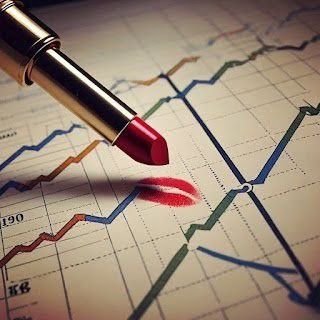 Lipstick and an analytical graph paper -Symbolic Image made with AI